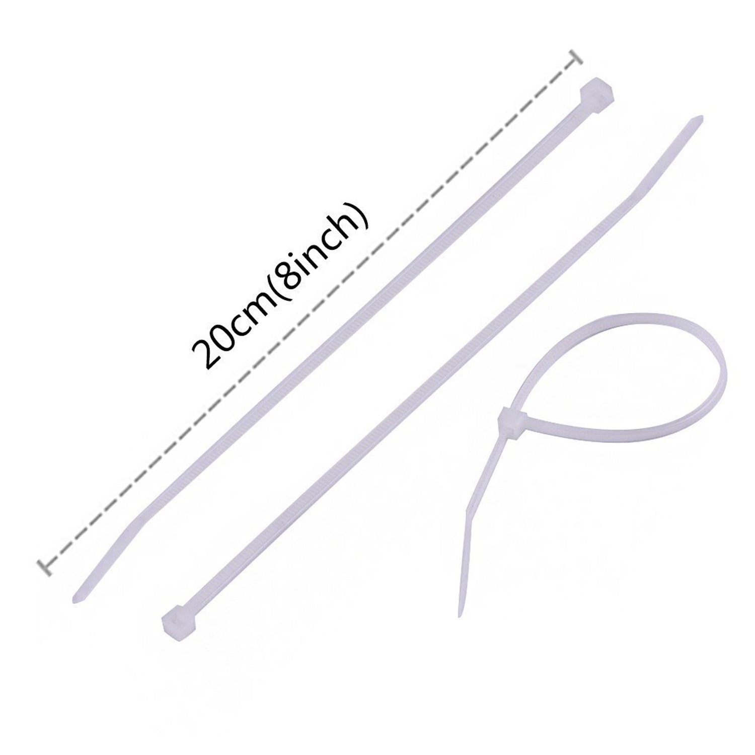 3.2x200 MM Nylon Self Locking Cable Ties, Heavy Duty Strong Zip Wire Tie. Pack of 100 - Black. 3.2x200 MM Nylon Self Locking Cable Ties, Heavy Duty Strong Zip Wire Tie. Pack of 100 - Black.